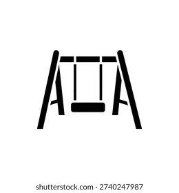 Playground Swing Set Silhouette Icon
