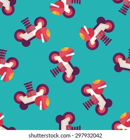playground toy motor  flat icon seamless pattern background