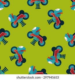 playground toy motor  flat icon seamless pattern background