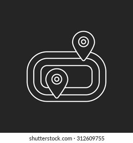 Playground track line icon