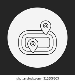 Playground track line icon