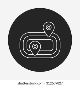 Playground track line icon