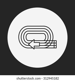 Playground track line icon