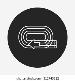 Playground track line icon