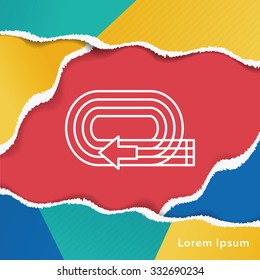 Playground track line icon