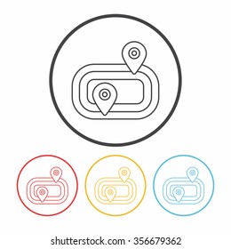 Playground track line icon