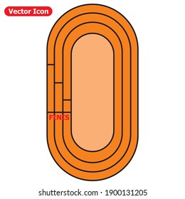 Playground track line icon. EPS 10 