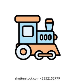 Icono del icono del tren de recreo Ilustración del vector