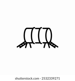 playground tunnel icon sign vector