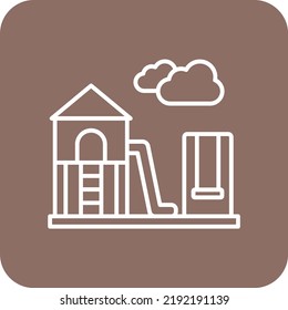 Playground Vektorsymbol. Kann für Druck-, Mobil- und Web-Anwendungen verwendet werden.