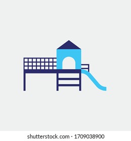 Spielplatz-Vektorillustration Ikone Kinder spielen Parksymbol