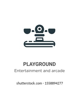 Playground vector icon on white background. Flat vector playground icon symbol sign from modern entertainment collection for mobile concept and web apps design.