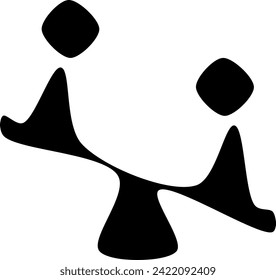 playground vector icon - simple round curve