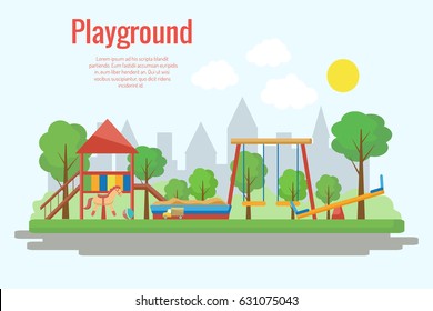 Playground vector illustration.