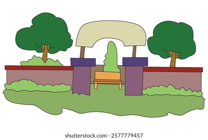 A playground vector illustration cartoon