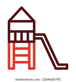 Playground Vector Thick Line Two Color Icons For Personal And Commercial Use.
