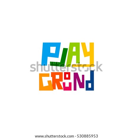 Playground Wordmark Vector Logo Design Element