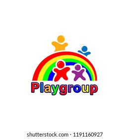 playgroup logo design, vector template