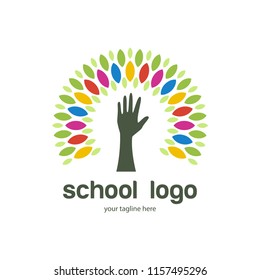 Playgroup, preschool, kindergarten logo template