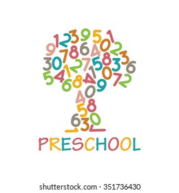 Playgroup, preschool, kindergarten logo template