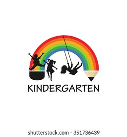 Playgroup, Preschool, Kindergarten Logo Template