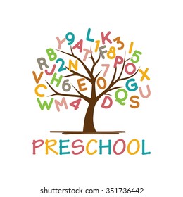 Playgroup, preschool, kindergarten logo template