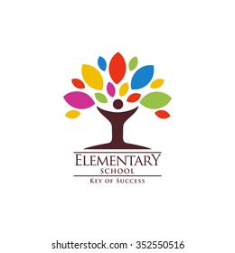 Playgroup, preschool, kindergarten logo template