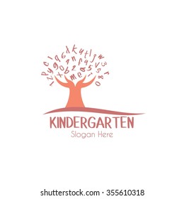 Playgroup, preschool, kindergarten logo template