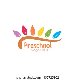 Playgroup, preschool, kindergarten logo template