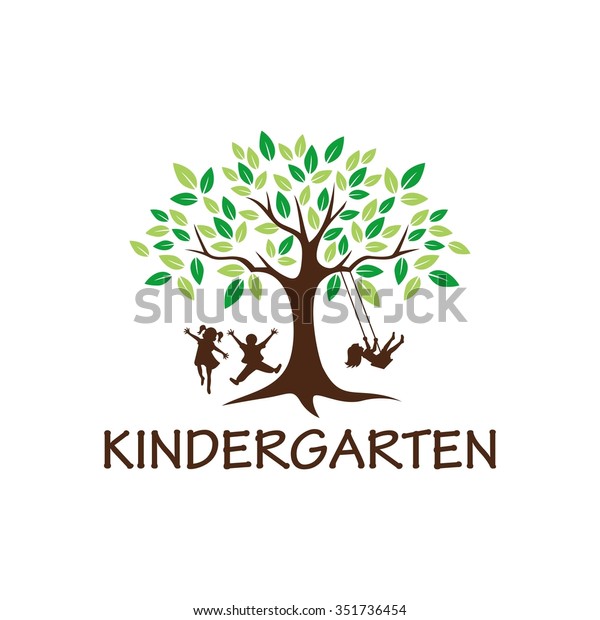 Playgroup Preschool Kindergarten Logo Template Stock Vector Royalty Free