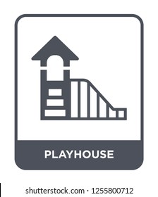 Playhouse Icon Vector On White Background, Playhouse Trendy Filled Icons From Kids And Baby Collection, Playhouse Simple Element Illustration