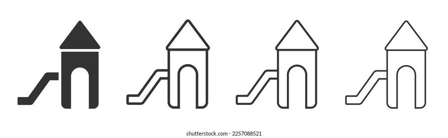 Playhouse vector icons design set 