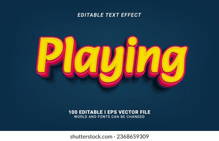 playing 3d style text effect