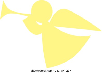vector de navidad de ángel de juego simple