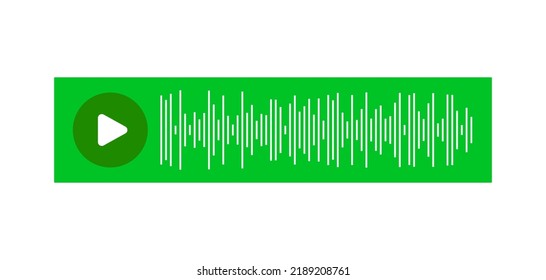 Playing audio message. Voice message icon with speech recorde and speaker