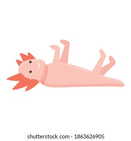 Playing axolotl icon. Cartoon of playing axolotl vector icon for web design isolated on white background