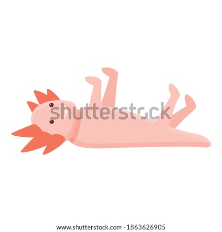 Playing axolotl icon. Cartoon of playing axolotl vector icon for web design isolated on white background