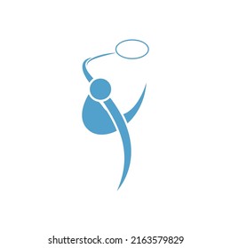 Playing badminton icon design illustration template vector