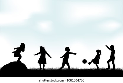 Playing with a ball.
