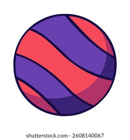 playing ball fun happy leisure flat color vector illustration template design