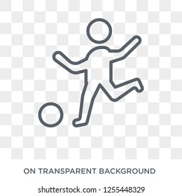 Playing with a Ball icon. Trendy flat vector Playing with a Ball icon on transparent background from People collection. High quality filled Playing with a Ball symbol use for web and mobile