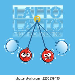 playing ball or lato-lato design vector illustration  