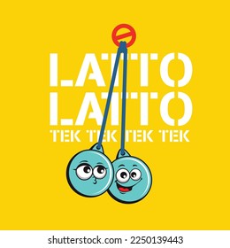 ilustración vectorial de diseño de bola o lato lato  