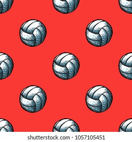 Playing ball seamless pattern. Original design for print or digital media.