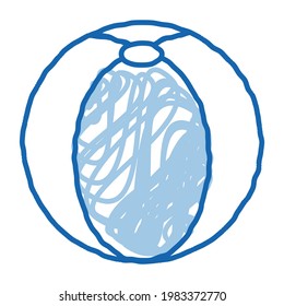 Playing Ball sketch icon vector. Hand drawn blue doodle line art Playing Ball sign. isolated symbol illustration