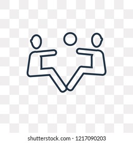 Playing with a Ball vector outline icon isolated on transparent background, high quality linear Playing with a Ball transparency concept can be used web and mobile