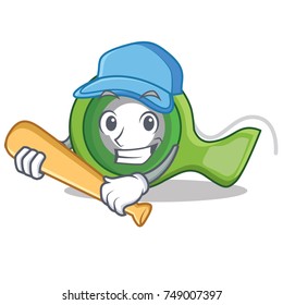 Playing baseball adhesive tape character cartoon