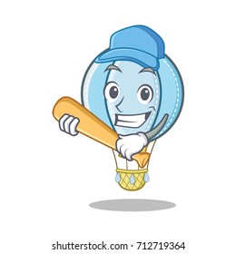 Playing baseball air balloon character cartoon