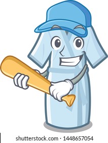 Playing baseball bathrobe in the a cartoon shape