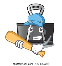 Playing baseball binder clip in the character shape